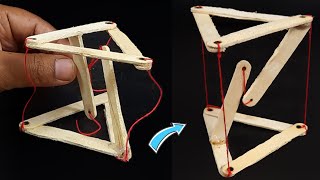 How to make Antigravity Structure  science project  Tensegrity structure [upl. by Zingg]