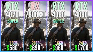 RTX 4070 SUPER vs RX 7900 XT vs RTX 4080 SUPER vs RTX 4090  Tested in 25 Games [upl. by Justine987]