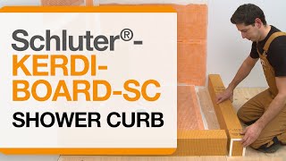 How to install a shower curb Schluter®KERDIBOARDSC [upl. by Animar83]