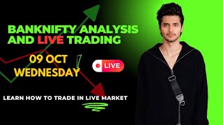 Live Banknifty option trading  09 OCT   BANKNIFTY INDEXtrading nifty banknifty [upl. by Caylor]