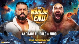 Andrade El Idolo vs Miro  AEW Worlds End 2023 Gameplay [upl. by Luoar482]