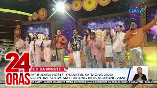 Eat Bulaga hosts thankful sa taong 2023 noontime show may bagong bihis ngayong 2024  24 Oras [upl. by Godwin]