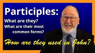 Int3Jn Participles What are they What are their most common forms How are they used in John [upl. by Aeslek]