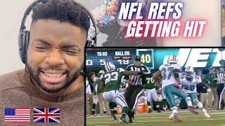 Brit Reacts To NFL REFEREES GETTING HIT [upl. by Nnaharas123]