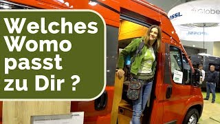 Camping Messe  Wohnmobil Auswahl Vorteile Nachteile Übersicht [upl. by Sarine604]