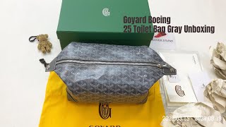 Goyard Boeing 25 Toilet Bag Gray Review [upl. by Ynnot]