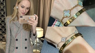 Van Cleef and Arpels shopping vlog  Unboxing VCA Alhambra bracelet [upl. by Mckinney770]