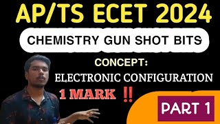 ap ecet chemistry Gunshot bits TS ECET gunshot bits atomic structure gunshot bits 2024 [upl. by Anderer588]