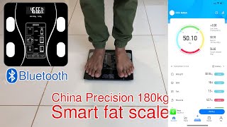 Smart fat scale up to 180kg with Bluetooth connection [upl. by Delfine823]