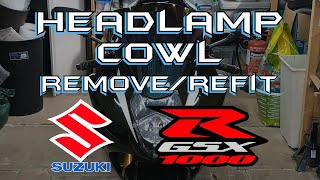 How to remove and refit the headlamp cowlnose fairing  Suzuki GSXR 1000 K4 [upl. by Irmgard]