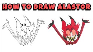 How to Draw Alastor The Radio Demon from Hazbin Hotel – Overlords of Hell [upl. by Willow]