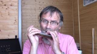 Playing in Different Keys on a chromatic harmonica [upl. by Ahsinahs676]