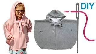 Poncho nähen für Anfänger – DIY einfaches Cape mit Kapuze quotSUSANNEquot [upl. by Kain]