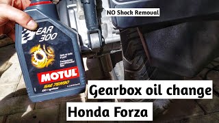 Honda Forza 300350 Gearbox Oil Change Final reduction oil [upl. by Alfredo]