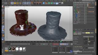 RealFlow  Cinema 4D 25 Mesher  Auto Normals parameter [upl. by Barraza]