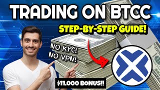 BTCC Trading Tutorial  FULL REVIEW No KYC amp No VPN  11000 BONUS BTCC Crypto Exchange [upl. by Leslie]