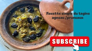 ￼ recette toute simple du tajine agneau aux pruneaux [upl. by Enautna772]