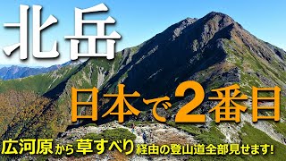 【登山体験】北岳、肩ノ小屋でテント泊／広河原から草スベリ経由の登山道全部見せます！／202110 [upl. by Naesed]