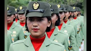 Parade Militer Prajurit Wanita TNI KOWAD [upl. by Kcuhc969]