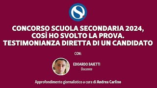 Concorso scuola secondaria il racconto di Edoardo “Così ho passato la prova scrittaquot [upl. by Aynam94]