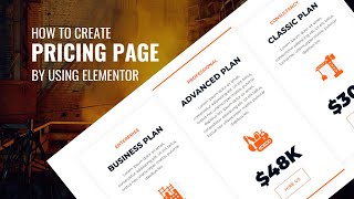 How to Create Pricing Page For Construction Website with Elementor Page Builder  Elementor Tutorial [upl. by Sakiv147]