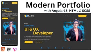 How to Create a Stunning Portfolio Website with Angular18 SCSS and HTML🌟 [upl. by Annoel]