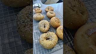 Fresh Bagels 🥯🍳bagels breakfast food lunch cooking chef homecook recipe eat nyc newyork [upl. by Nev433]