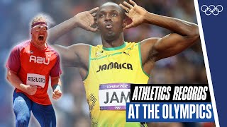 🤩 Legendary Performances 🔥 EVERY Athletics Mens Olympic Record [upl. by Yennaiv]