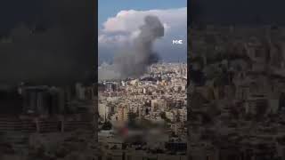 Lebanese children react after nearby Israeli strike shakes school [upl. by Aldarcie102]