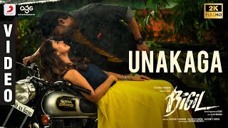 Bigil  Unakaga Official Lyric Video  Thalapathy Vijay Nayanthara  ARRahman  Atlee  AGS [upl. by Domenech]