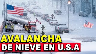 Mira cómo una avalancha de nieve sepulta Estados Unidos Estos lugares se congelan [upl. by Eirotal426]