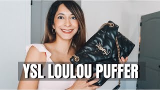 YSL MEDIUM LOU LOU PUFFER WEAR amp TEAR [upl. by Vieva]