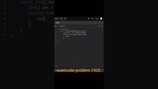 Build array from permutation  Leetcode problem solving leetcode java shots [upl. by Khosrow]