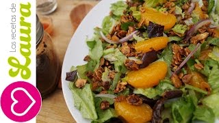 Como hacer ENSALADA CON ALMENDRAS Y FRUTAS Comida Saludable  Almond Mandarin Salad [upl. by Indyc]