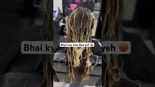 Kya bna diya  highlights  prelights  blonde hair color saddamhairstudio trending shorts [upl. by Nuahsel750]