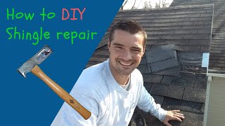 How to remove shingles to do a roof repair with AJC Hatchet Winter 2019 [upl. by Belshin35]