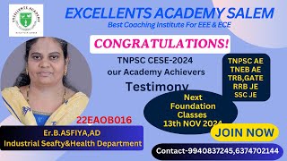 TNPSC CESE2024 Achiever ErBASFIYA Testimony and Study Tips for Competitive ExamsBest Academy [upl. by Brandon]