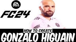 Gonzalo Higuain EA Sports FC 24  VIRTUAL PRO LOOKALIKE TUTORIAL [upl. by Guildroy]