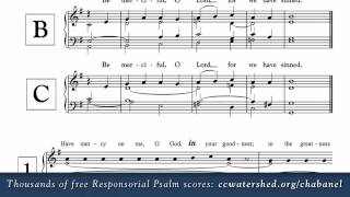 Ash Wednesday ABC • Free Responsorial Psalms • Organist Score [upl. by Enyad653]