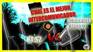 INTERCOMUNICADOR MOTO BTS2 vs SCALA RIDER CARDO Q3  COMPARAR INTERCOMUNICADOR  MILOH MOTOVLOGS [upl. by Wina]