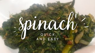 QUICK amp HEALTHY Spinach Recipe  Frozen Spinach  South Asian Style Food [upl. by Solrac]