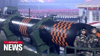 N Korea showcases ICBMs drones at military parade joined by Chinese Russian officials [upl. by Rosmunda]