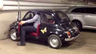 201 cm tall guy in an original Fiat 500 [upl. by Blackman]