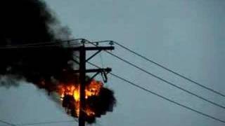 Grand Prairie Texas Power Line Fire Transformer Fire [upl. by Nimra]