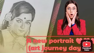 hemamallini portrait tutorial 🥰🥰🥰 art journey day10youtubeshort art [upl. by Iidnarb]