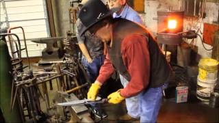 Forging a knife blade with James R Cook and Pearce Knives [upl. by Odareg]