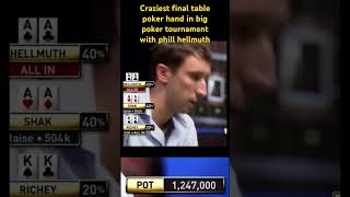 Craziest poker hand in World Series of poker tournament poker pokergame wsop [upl. by Ahsiel643]