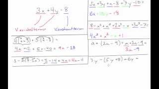 Matematik 2b Repetition Förenkling av uttryck [upl. by Eidaj]