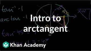 Inverse trig functions arctan  Trigonometry  Khan Academy [upl. by Sherie]