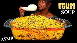 ASMR FUFU POUNDO amp EGUSI SOUP MUKBANG prt 2 Nigerian African food Eating Sounds Vikky ASMR [upl. by Elurd868]